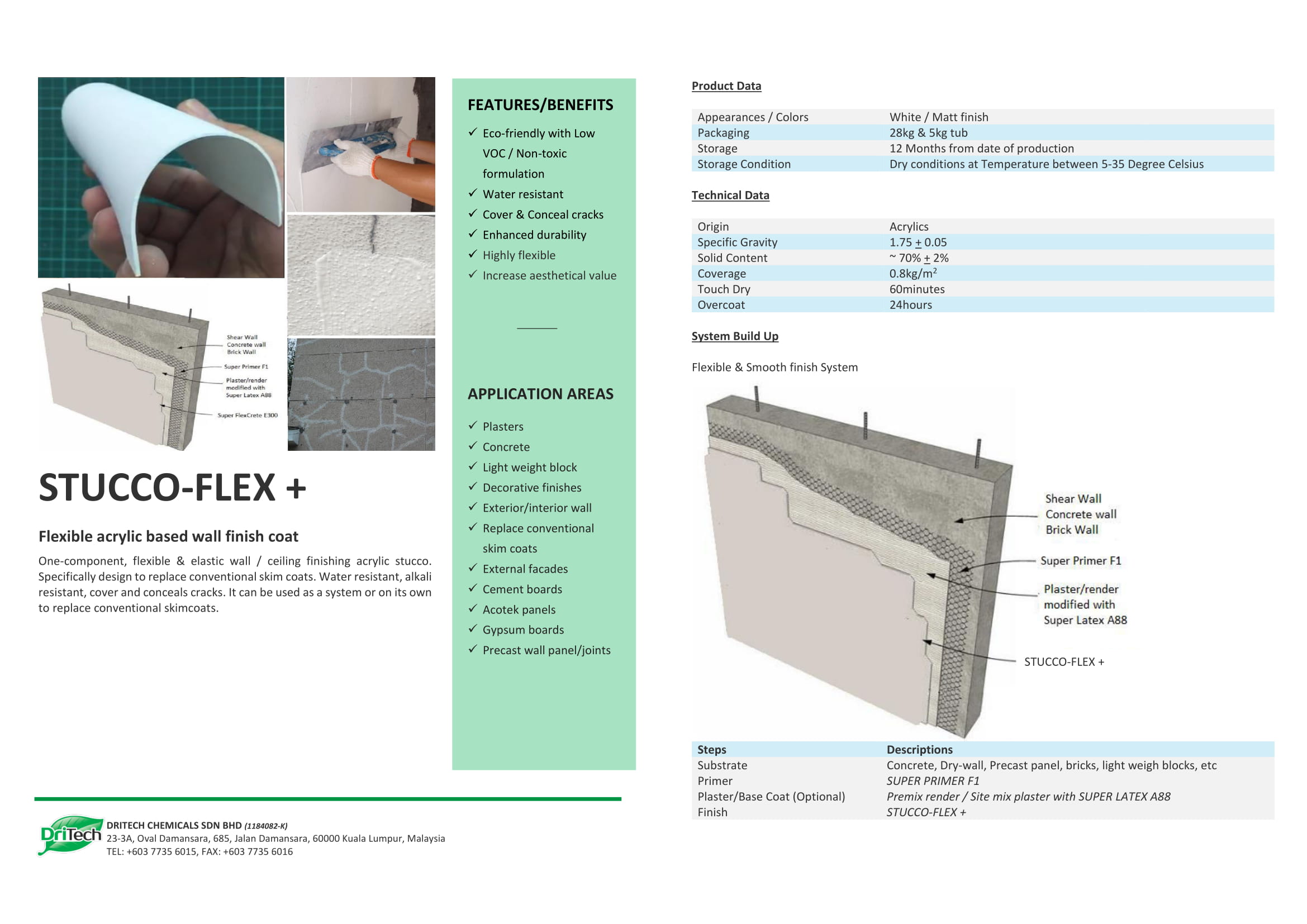 Stucco Flex Plus | Acrylic Skim Coat | Plaster Finishes